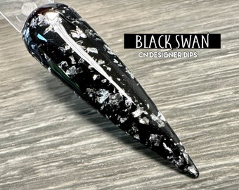 Black Swan- dip powder, dip powder for nails, nail dip powder, nail dip, dip nail, dip powders, dip nail powder, nails, acrylic, nail