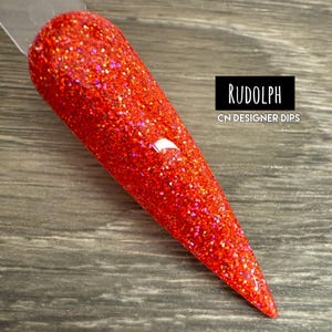 Rudolph- dip powder, dip powder for nails, dip powders, dip nail powder, acrylic powder, acrylic, glitter dip powder, nails, nail
