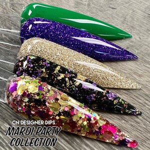 mardi gras dip powder