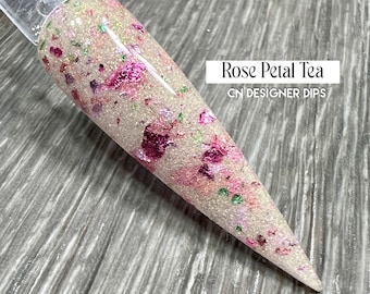 Rose Petal Tea- dip powder, nail dip powder, dip powder for nails, dip nail powder, milk bath nails, nail dip, dip nail, milk bath dip