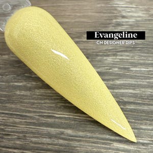 Evangeline RETIRING- dip powder, nail dip powder, dip powder for nails, dip nail powder, nail dip, dip nail, nails, yellow, shimmer