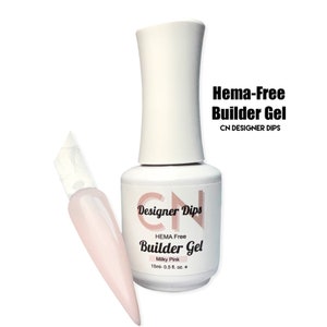 MILKY PINK Builder Gel- HEMA Free, builder gel, builder gel in a bottle, builder gels, bgiab, biab, nails, gel nails, gels, gel nails, gel