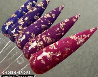 Berried Treasure Palette- dip powder, dip powder for nails, acrylic, gradient, tonal, shimmer, rose gold, foil