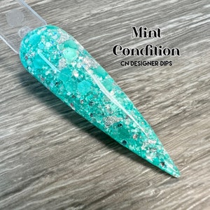 Mint Condition- dip powder, dip powder for nails, nail dip, dip powders, dip nail powder, glitter dip powder, acrylic, nails, acrylic powder