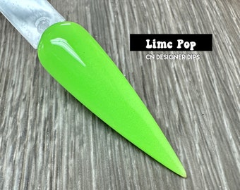 Lime Pop-dip powder, nail dip, dip powder for nails, neon dip powder, dip nail, dip powders, dip nail powder, neon nail, green dip powder