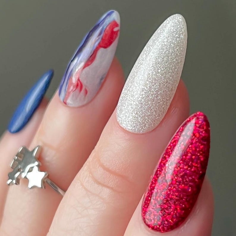 Kiss on the Lips: polvos de inmersión, polvos de inmersión para uñas, acrílicos, festivos, Navidad, San Valentín, bayas, rojo, brillo, holográficos. imagen 2
