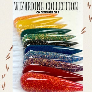 Wizarding Collection dip powder, dip powder for nails, nail dip, dip powders, acrylics, acrylic nail, glitter dip powder, acrylic, nails image 6