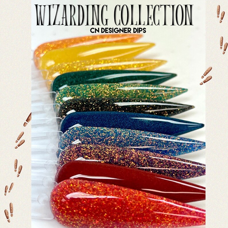 Wizarding Collection dip powder, dip powder for nails, nail dip, dip powders, acrylics, acrylic nail, glitter dip powder, acrylic, nails image 6