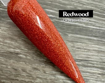 Trempette en poudre Redwood, poudre pour ongles, acrylique, automne, automne, chatoyant