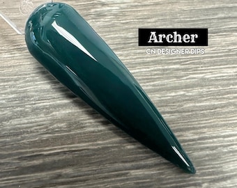 Archer- dip powder, dip powder pour ongles, acrylique, Noël, vacances, automne, automne, vert