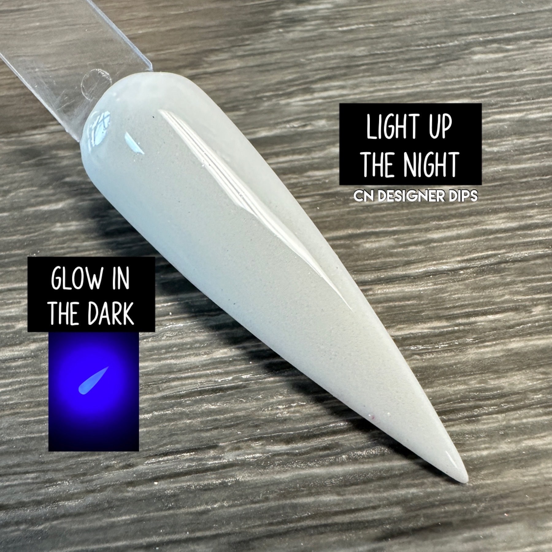 Light Up the Night- dip powder, glow, dip powder for nails, dip nail powder, dip nail, nails, acrylics, acrylic, nails, glow in the dark