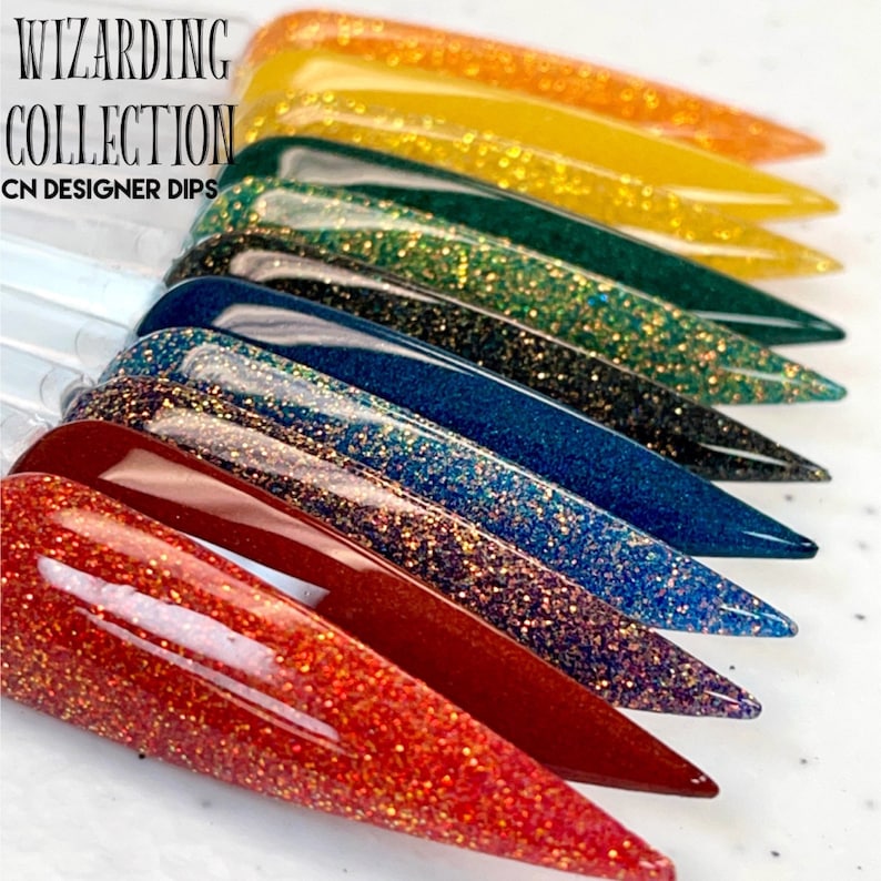 Wizarding Collection dip powder, dip powder for nails, nail dip, dip powders, acrylics, acrylic nail, glitter dip powder, acrylic, nails image 1