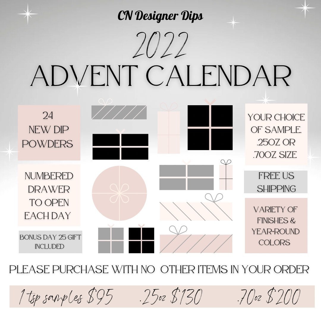 Advent Calendar Dip Powder Dip Powder for Nails Advent - Etsy Advent Calendar Dip Powder Dip Powder for Nails Advent - Etsy