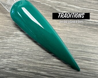 Traditions- Tauchpuder, Tauchpulver für Nägel, Acryl, Weihnachten, Herbst, Herbst, grün, fest