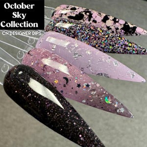 October Sky Collection- dip powder, dip powder for nails, dip nail, glitter, pink, dip powders, dip nail powder, acrylic, thermal, Halloween