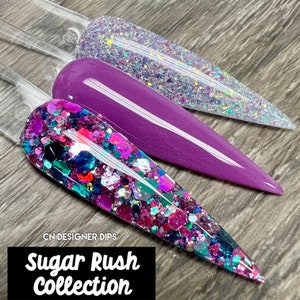 Sugar Rush Collection- dip powder, nail dip, dip powder for nails, glitter dip powder, dip nail powder, nail dip powder, dip nail, nail dips