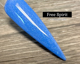 Free Spirit- dip powder, dip powder for nails, acrylic, periwinkle, blue, solid