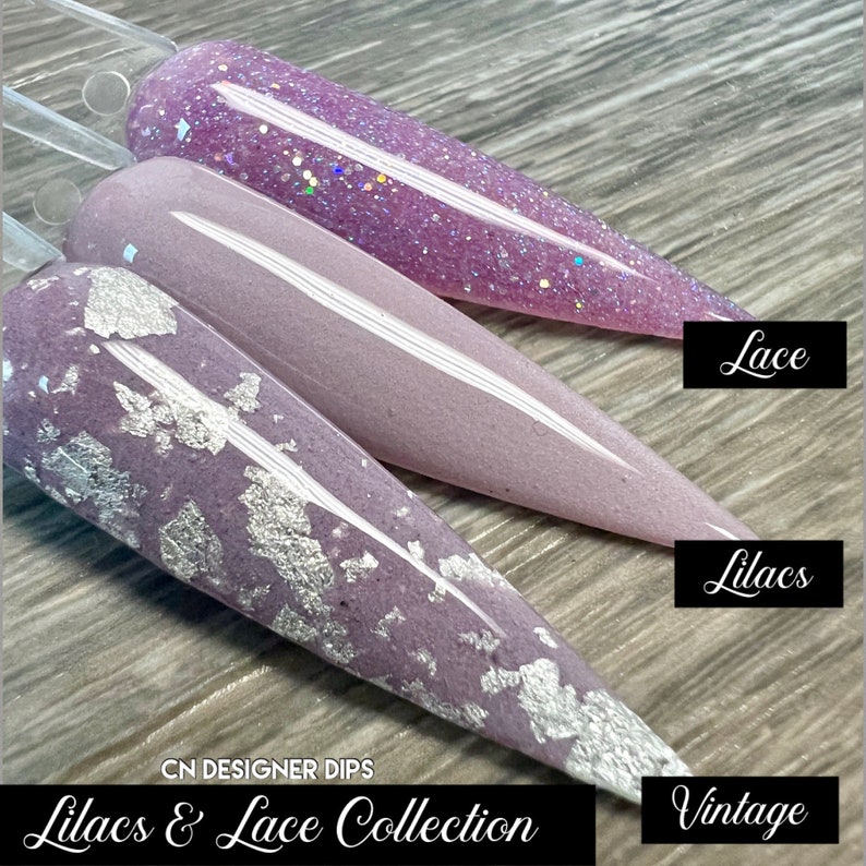 Lilacs & Lace Collection - dip powder, dip powder for nails, purple dip powder, nail dipping powder, dip nail powder, acrylic dip powder 