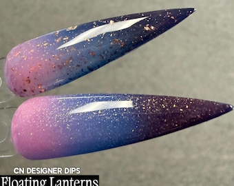 Floating Lanterns Duo- dip powder, dip powder for nails, acrylic, nails, thermal, color changing
