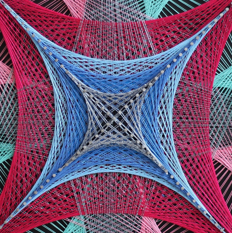 Luxury Wall Hanging Decor String Art Sacred Geometry Yin Etsy