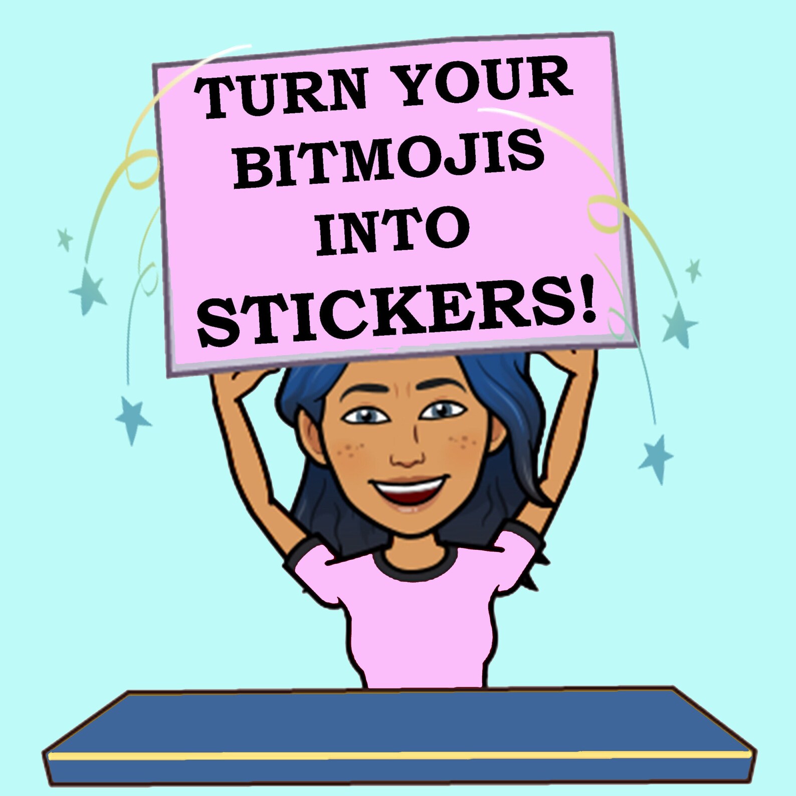 Custom Bitmoji Sticker Premium Bitmoji Sticker Bitmoji Gift Etsy Canada