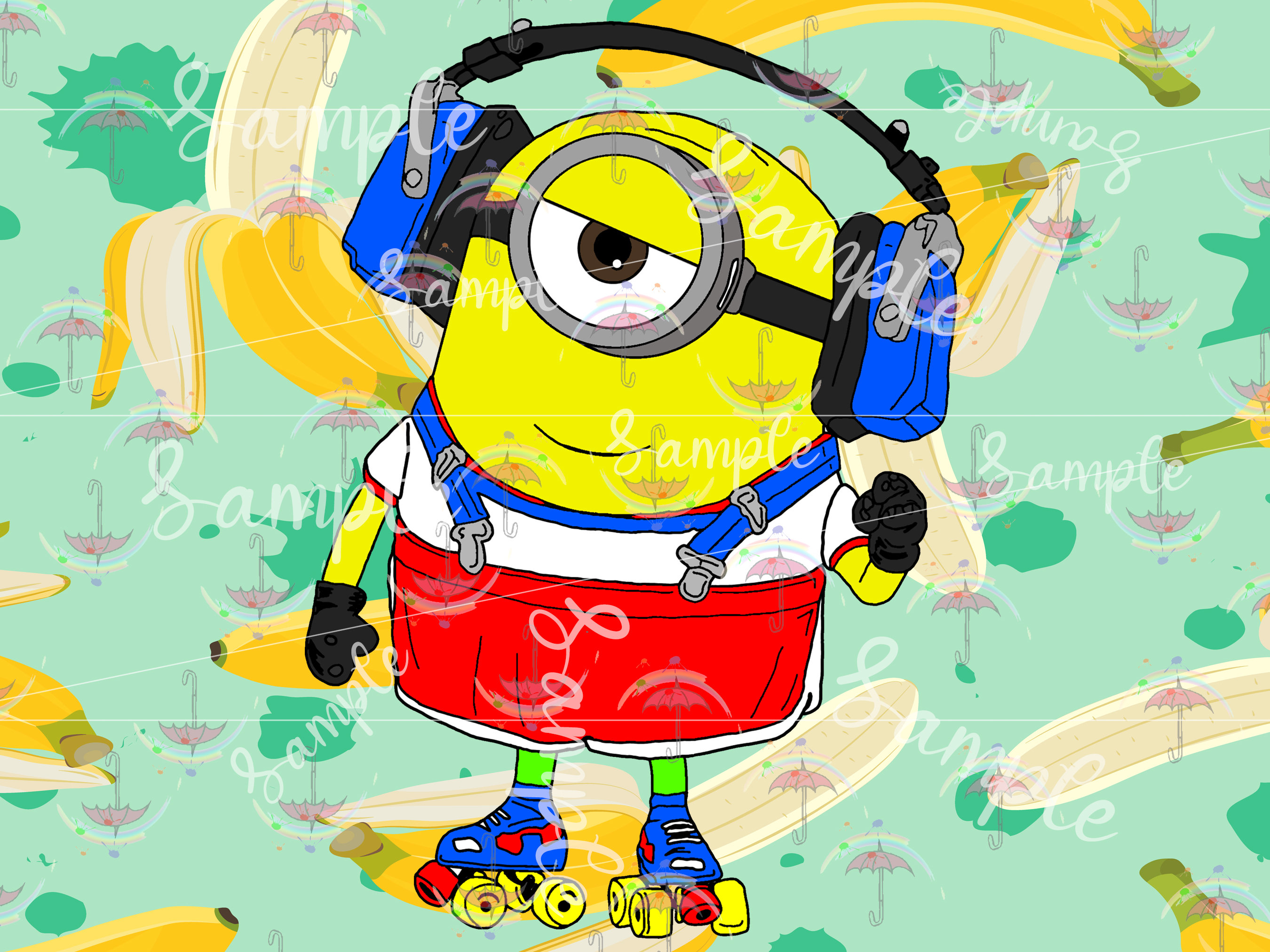Instant Download Minion Roller Skate Digital Art Stuart - Etsy Instant Download Minion Roller Skate Digital Art Stuart - Etsy