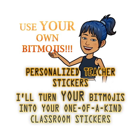 Premium Custom Bitmoji Sticker Teacher Bitmoji Sticker Etsy Canada