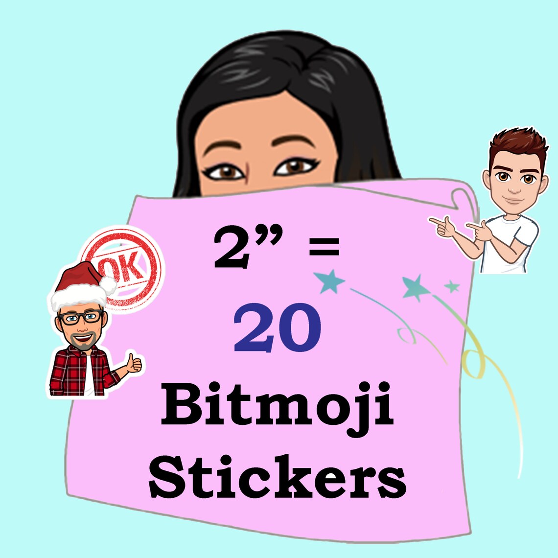 Custom Bitmoji Sticker Premium Bitmoji Sticker Bitmoji Gift Etsy Canada