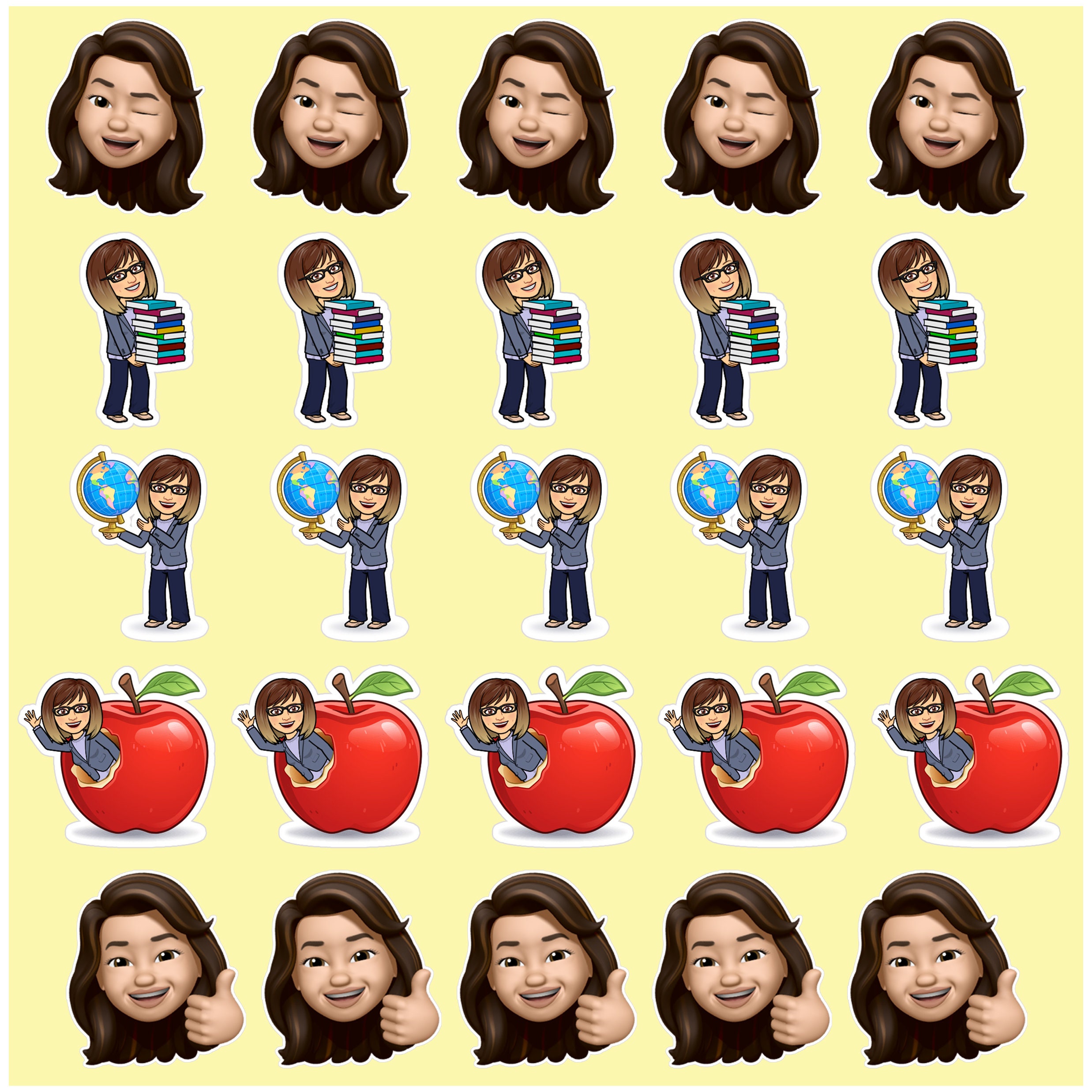 Custom Bitmoji Sticker Premium Bitmoji Sticker Bitmoji Gift Etsy