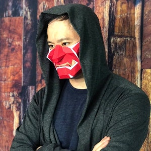 Samurai Menpo | Half Face Mask - DIY papercraft (PDF Template Download)
