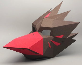 Crow Tengu | Karasu Full Mask - DIY papercraft PDF templates