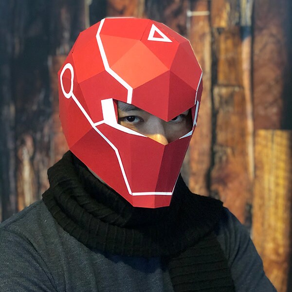 Guardian Mask The Archangel Head Mask DIY low poly Etsy México