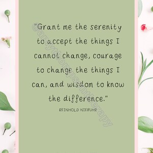 Grant me the Serenity - PDF Printable Poster | Beratung | Psychotherapie | Beratung | Zitate.
