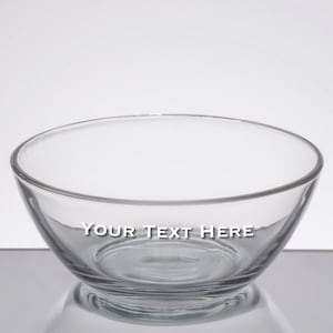 Custom Etched Glass Bowl. Personalized Bowls. Small and Large Orders.