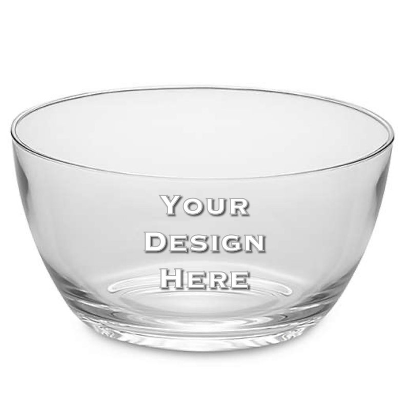 Customized Etched Glass Serving Bowl. Personalized Serving Etsy