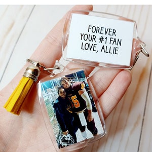 Custom Football Photo Keychain, Photo Keychain, Football Gift, Football Girlfriend Keychain, Football Girlfriend, Boyfriend Keychain
