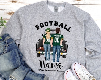 Personalized Football Sweatshirt, Football Mom, Football Mama, Football Gift, Personalized Football, Senior Gift, Football Shirt