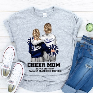 Personalized Cheer Shirt, Mom Cheer Shirt, Cheerleading Mom Shirt, Cheer Gift, Senior Mom, Mom Cheer Shirt