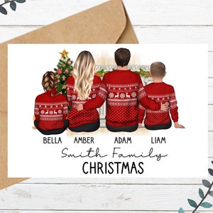 Family Christmas Card, Custom Christmas Card, Custom Christmas Family, Personalized Family Print, Christmas Cards