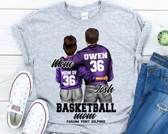 Personalized Basketball Shirt, Basketball Shirt, Basketball Mom Shirt, Basketball Mom, Senior Mom, Basketball Shirt