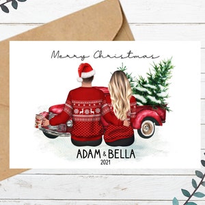 Custom Couple Christmas Card, Christmas Card, Boyfriend Christmas Card, Husband Christmas Card, Wife Christmas, Couple Print