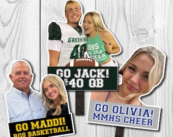 Custom Huge Head on Stick, Photo Cutout, Sports Face Cutout, Sports Head Fan, Mom Football, Football Boyfriend, Cheer, Sports