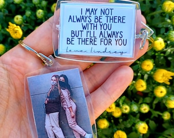 Custom Photo Keychain, Custom Keychain, Long Distance Friendship Keychain, Sister Keychain, Long Distance Relationship Gift