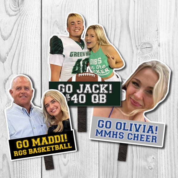 Custom Huge Head on Stick, Photo Cutout, Sports Face Cutout, Sports Head Fan, Mom Football, Football Boyfriend, Cheer, Sports