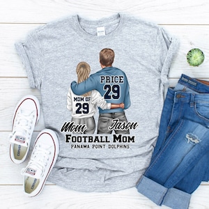 Personalized Football Shirt, Football Mom, Football Mama, Football Gift, Personalized Football, Senior Gift, Football Shirt, Mom Football