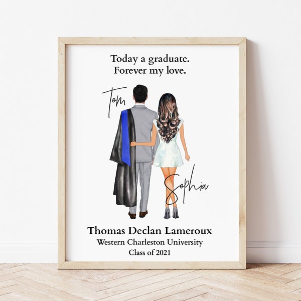 Personalized Graduation Print, Graduate Print for Him, Graduation Gift, Graduate Gift,  Graduation, 2021 Graduation Print, Husband Gift