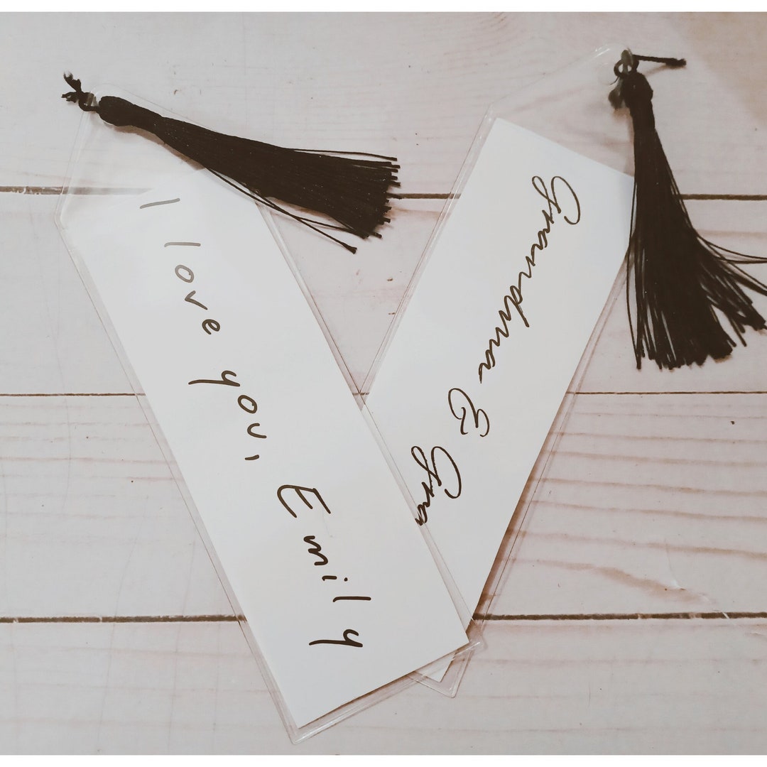 Signature Handwriting Bookmark Custom Quote Bookmark Etsy