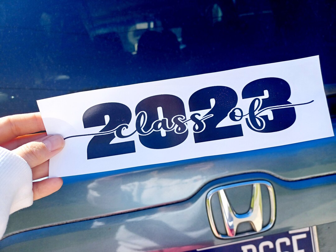 Graduation Bumper Sticker Class of 2023 Decal Graduation Etsy