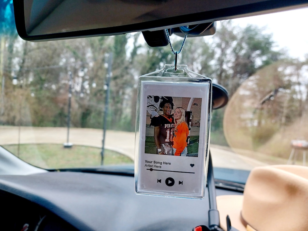 Rear view mirror photo hanger discount