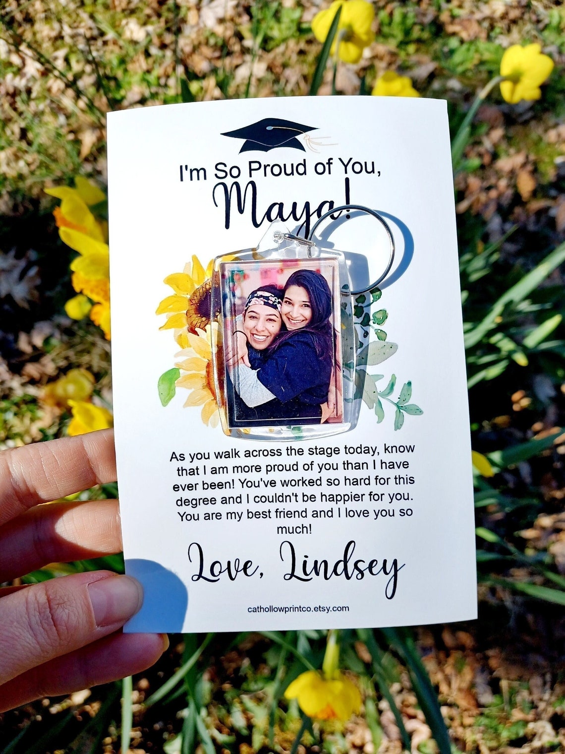 Graduation Photo Keychain Graduation Gift Custom Graduation | Etsy